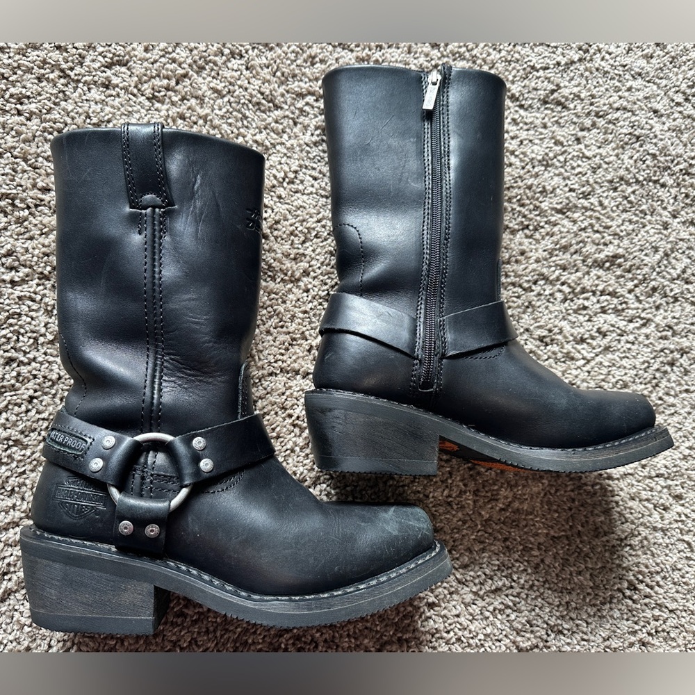 Harley Davidson Women’s Hustin Waterproof Leather Motorcycle Boots
